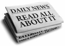 Daily news newspaper headline reading read all about it concept for event news headline